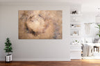 Wood Brown Beige Abstract Jewish Impressionist Painting — Holy Land Artwork