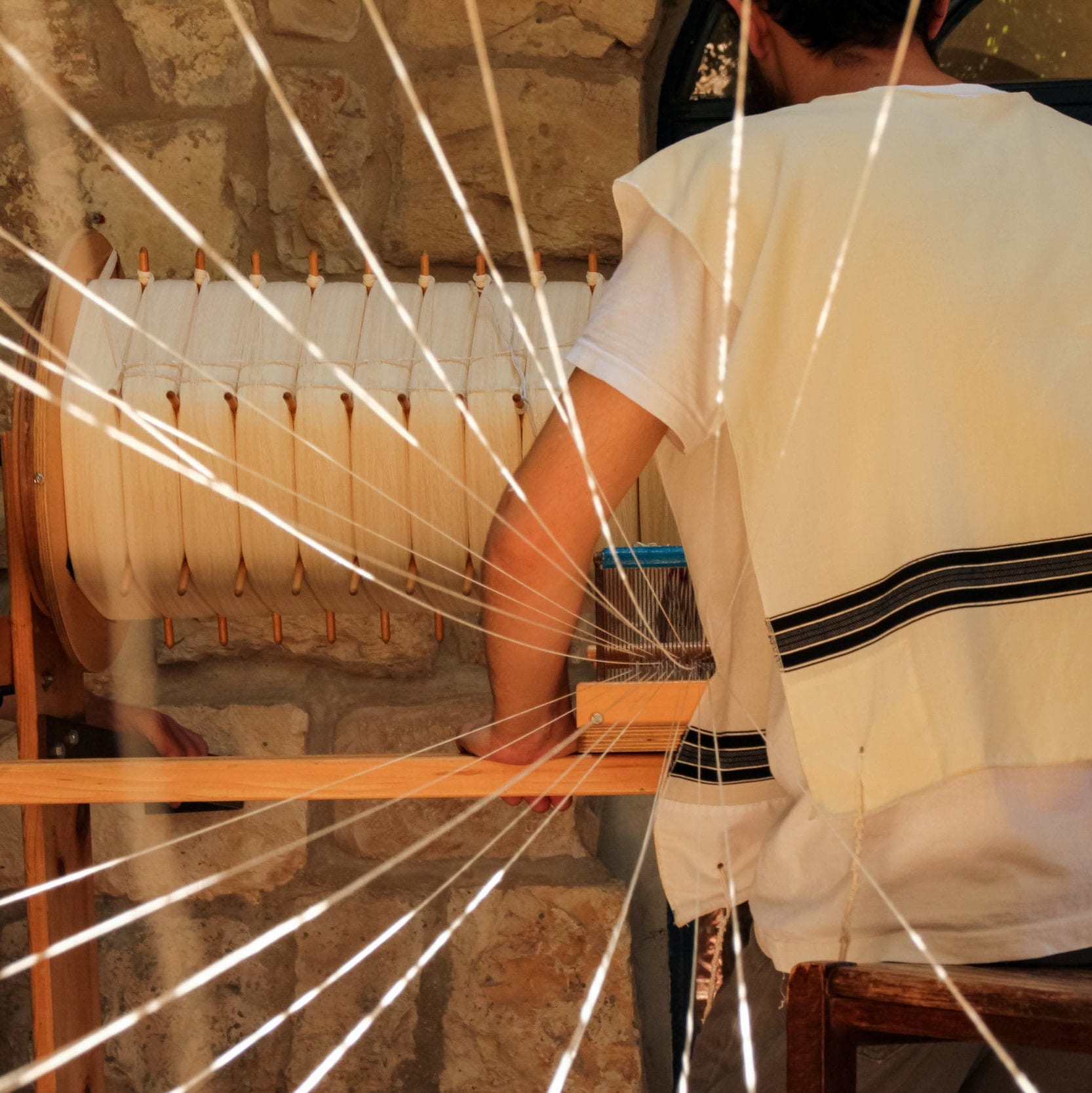Tallit Weaving Threads Jewish Home