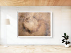 Wood Brown Beige Abstract Jewish Impressionist Painting — Holy Land Artwork