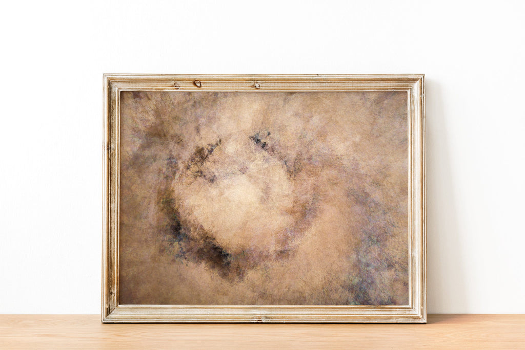 Wood Brown Beige Abstract Jewish Impressionist Painting — Holy Land Artwork