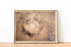 Wood Brown Beige Abstract Jewish Impressionist Painting — Holy Land Artwork