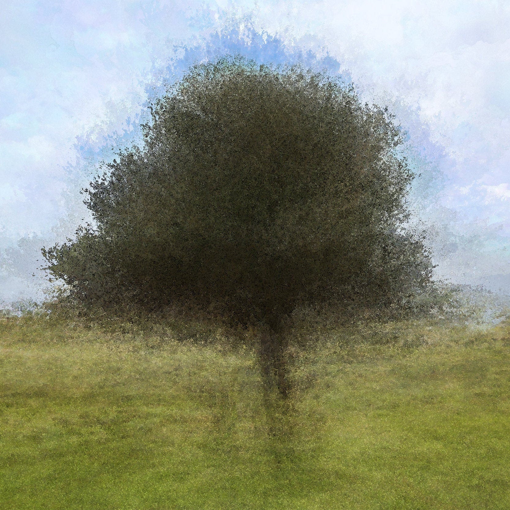 Olive Tree Impressionist Painting at Jerusalem
