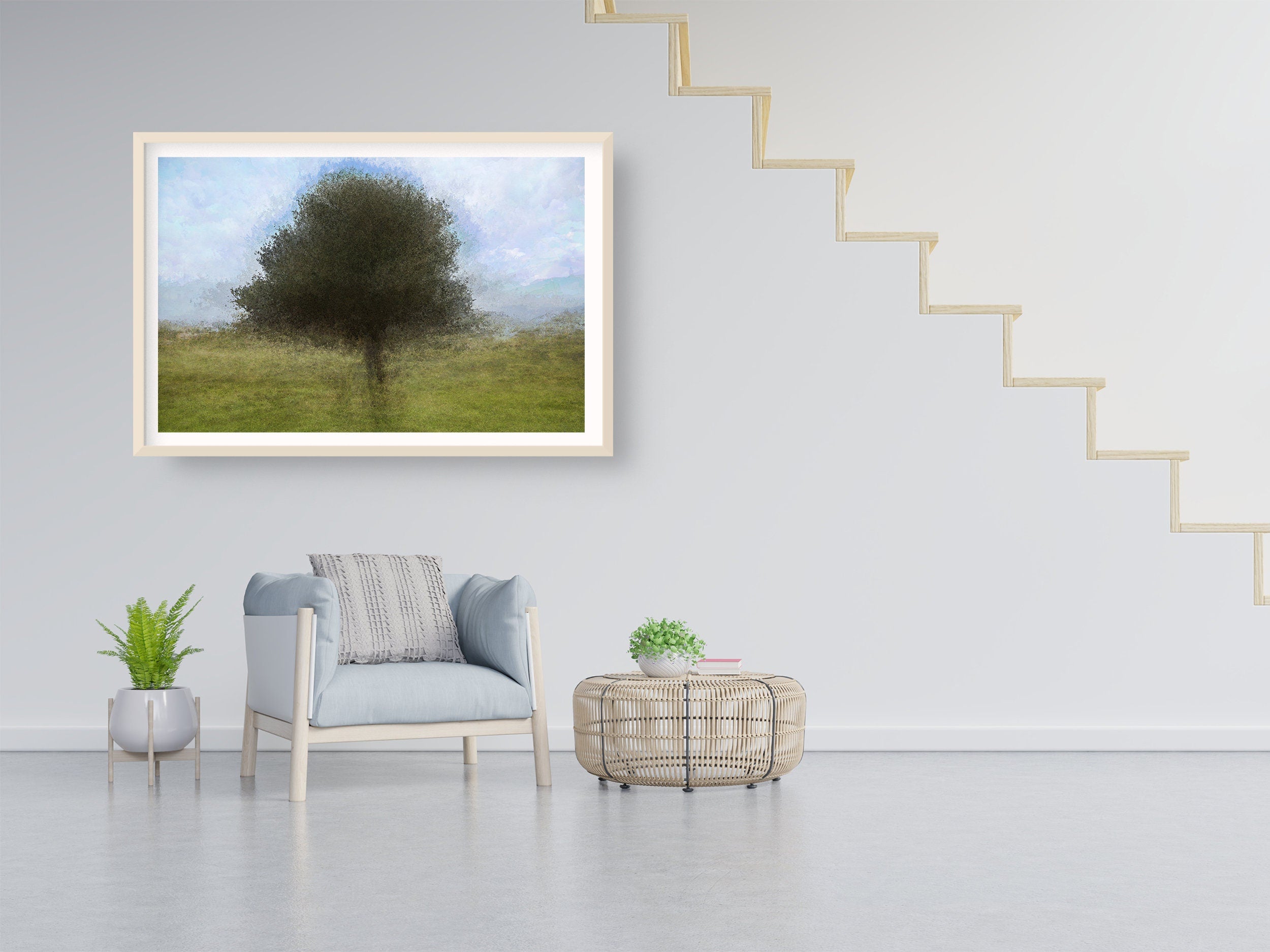 Olive Tree Impressionist Painting at Jerusalem