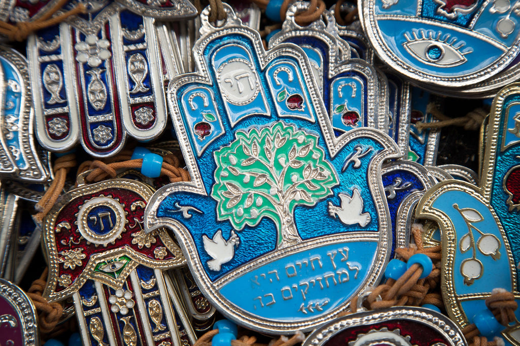 Blue Israeli Holy Land Hamsa Hands Vintage Photography