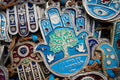 Blue Israeli Holy Land Hamsa Hands Vintage Photography