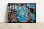 Blue Israeli Holy Land Hamsa Hands Vintage Photography