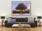Israeli Olive Tree at Sunset Impressionist Painting