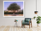 Israeli Olive Tree at Sunset Impressionist Painting