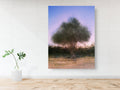 Israeli Olive Tree at Pink Sunset Impressionist Painting