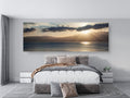 Panoramic Israeli Dead Sea Sunrise Seascape with Mountains