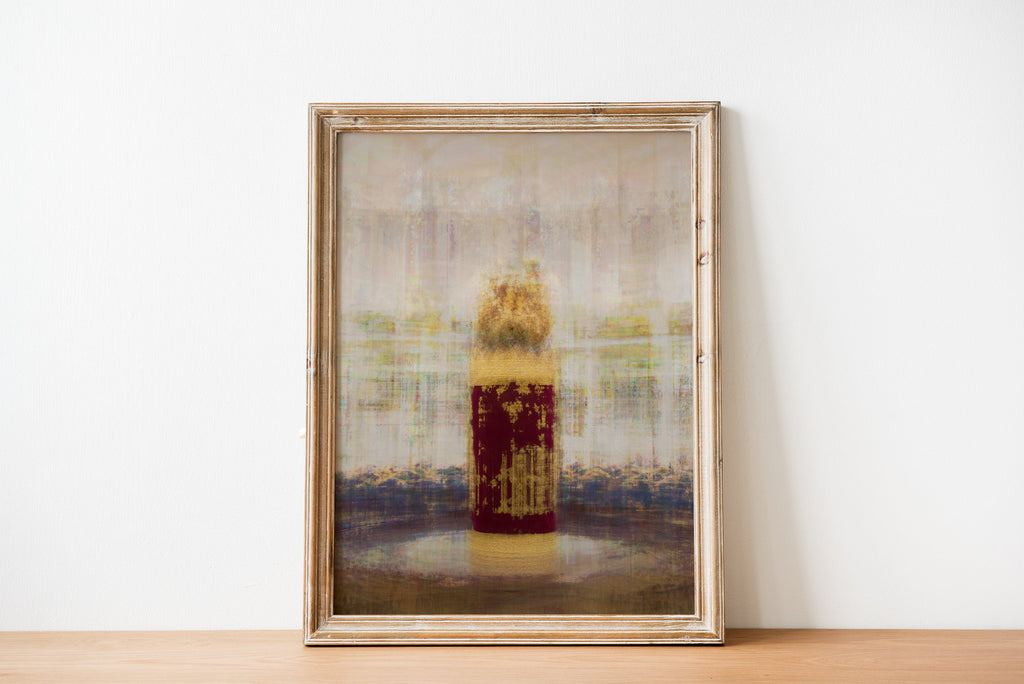 Jewish Old Bible Torah Scroll Closed Painting — Vertical