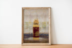 Jewish Old Bible Torah Scroll Closed Painting — Vertical