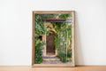 Jerusalem Vintage Brown Wooden Door with Ivy — Yamin Moshe Neighborhood