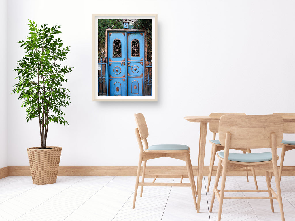 Israeli Jerusalem Blue and Gold Vintage Door Photography