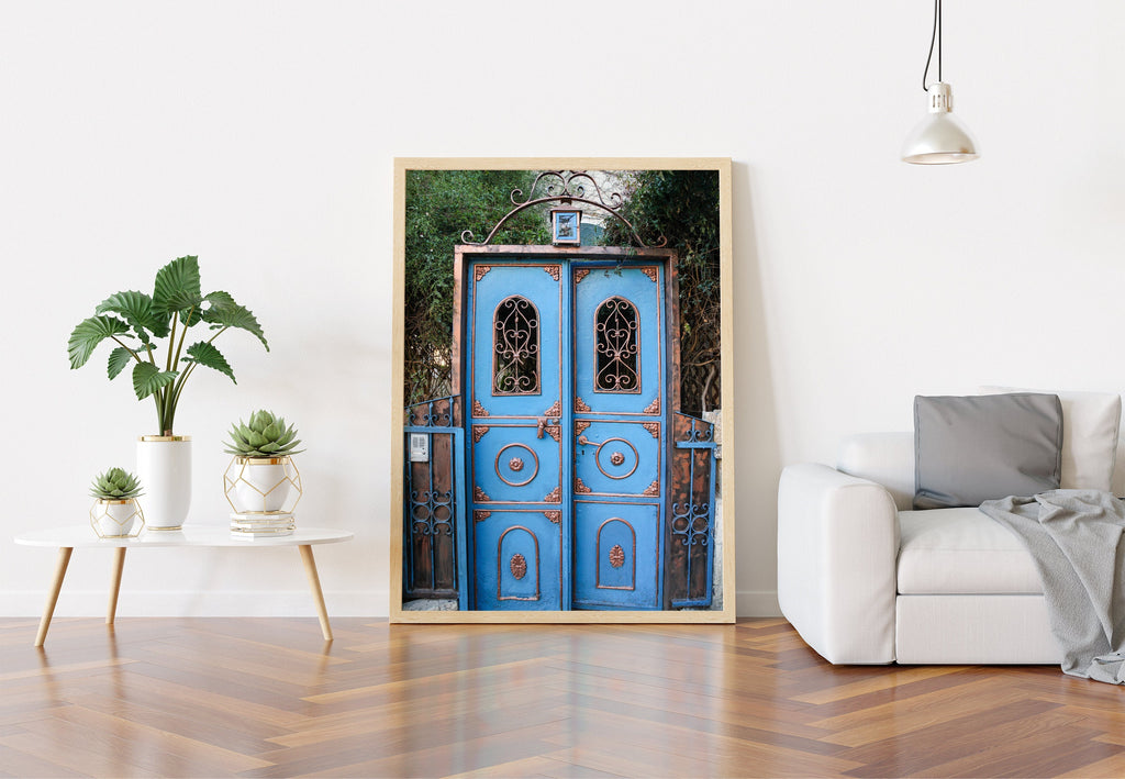 Israeli Jerusalem Blue and Gold Vintage Door Photography