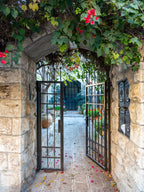 Jerusalem Garden Door Entrance with Ivy and Jerusalem stones