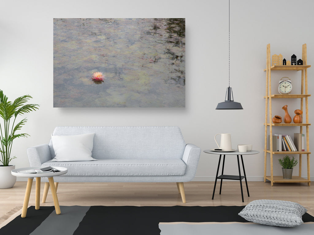 The Water Lily Flower on the Stream Impressionist Painting