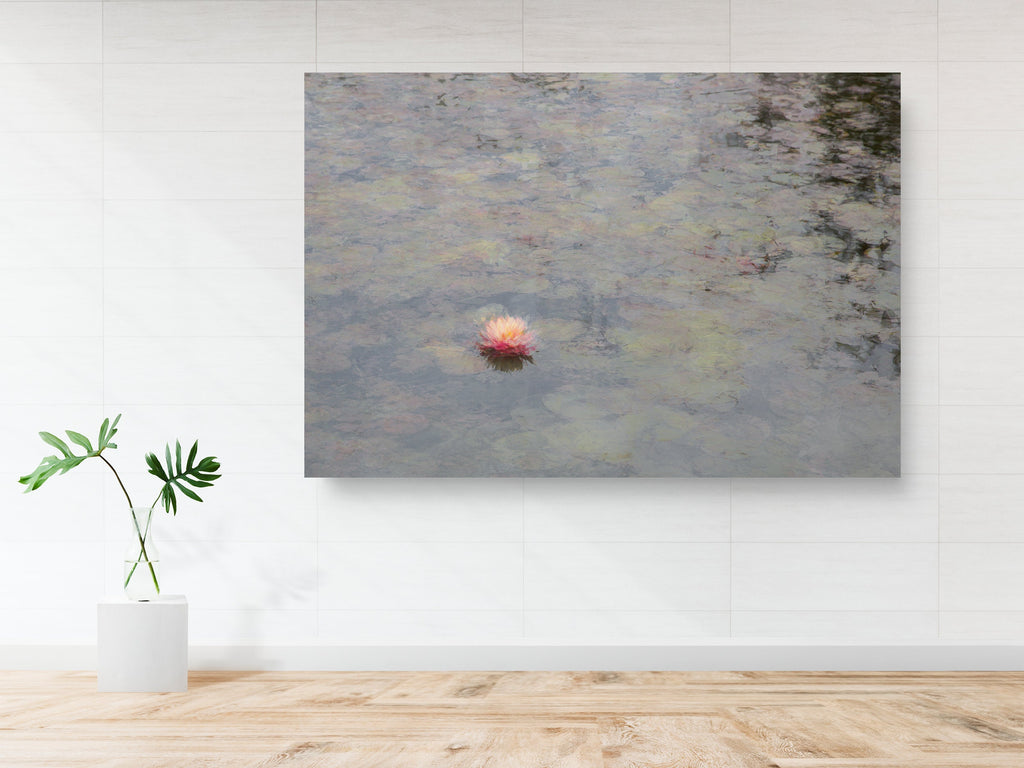 The Water Lily Flower on the Stream Impressionist Painting