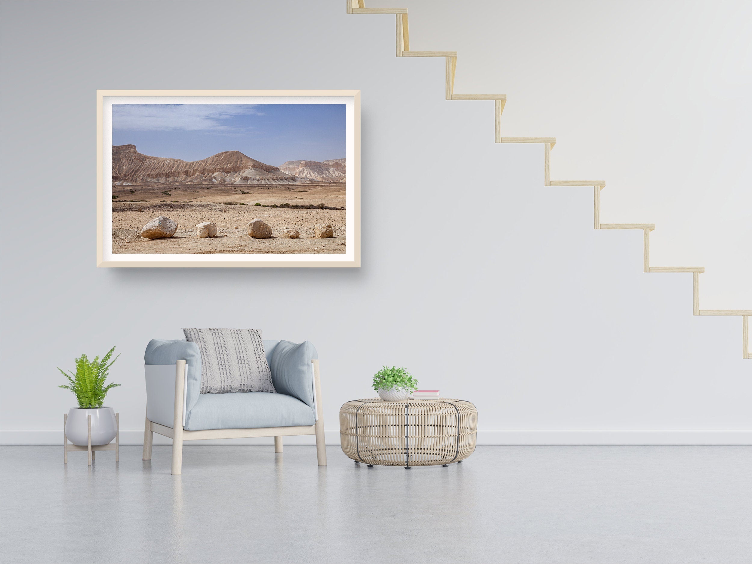 Israeli Negev Desert Mountain Rocks Landscape — Holy Land View Photography