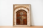 Jerusalem Old City Golden Wooden Door Photography — Elyahu Hanavi Sephardic Synagogue Entrance