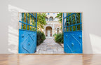 Blue Doors Entrance with Ivy and Jerusalem Typical House — Bakaa Neighborhood