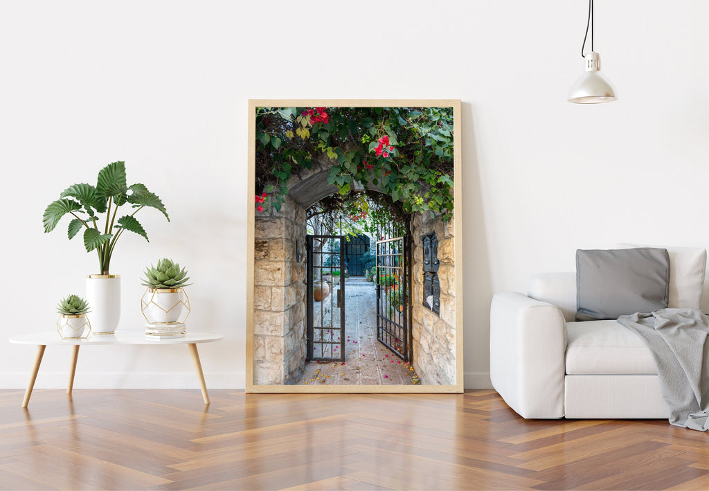 Jerusalem Garden Door Entrance with Ivy and Jerusalem stones