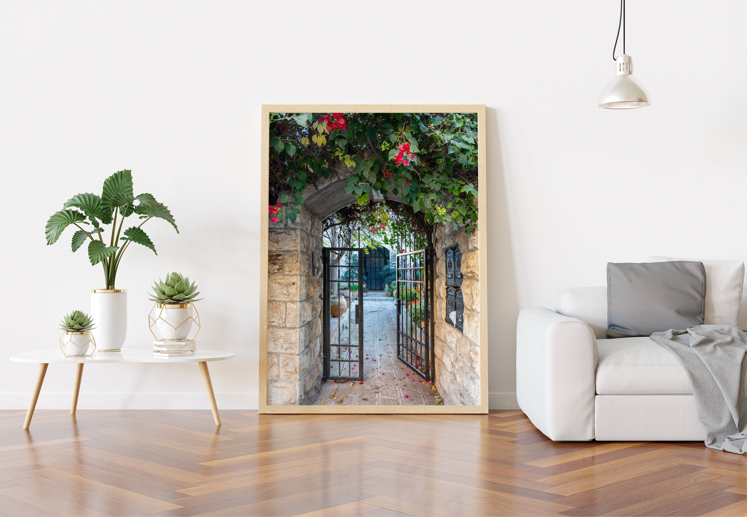 Jerusalem Garden Door Entrance with Ivy and Jerusalem stones