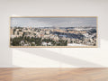 Panoramic Jerusalem Temple Mount Old City Snowy Landscape — Photography