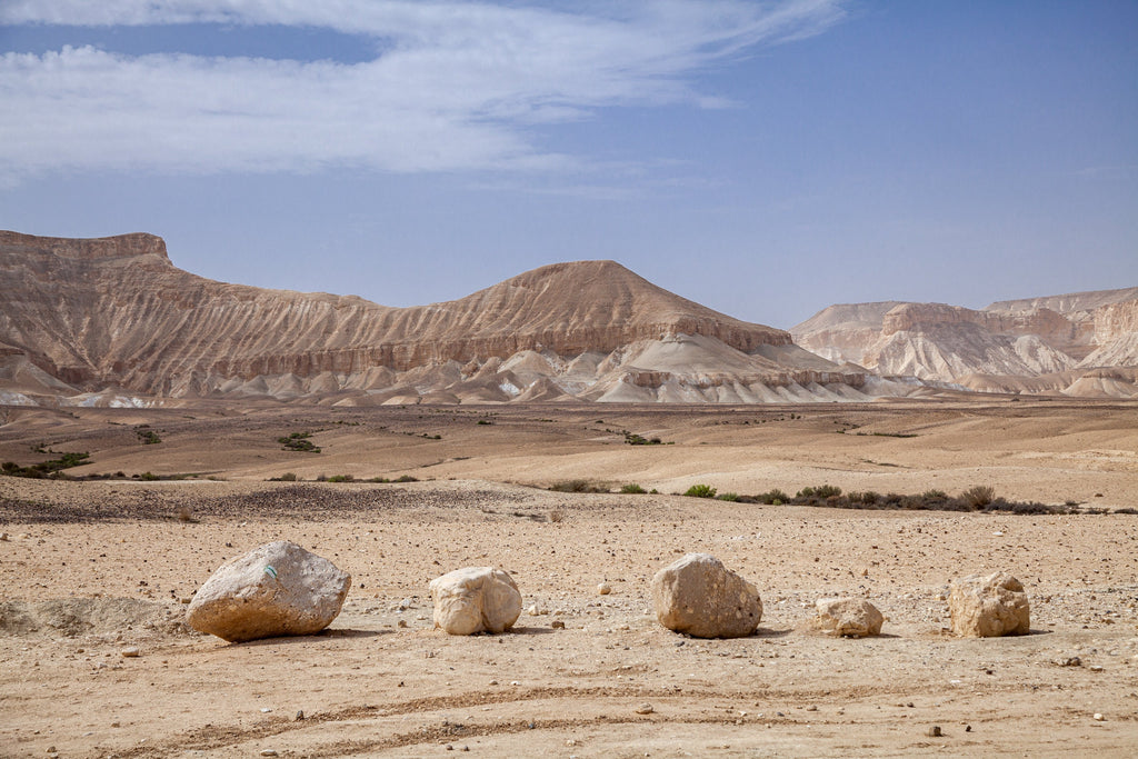 Israeli Negev Desert Mountain Rocks Landscape — Holy Land View Photography