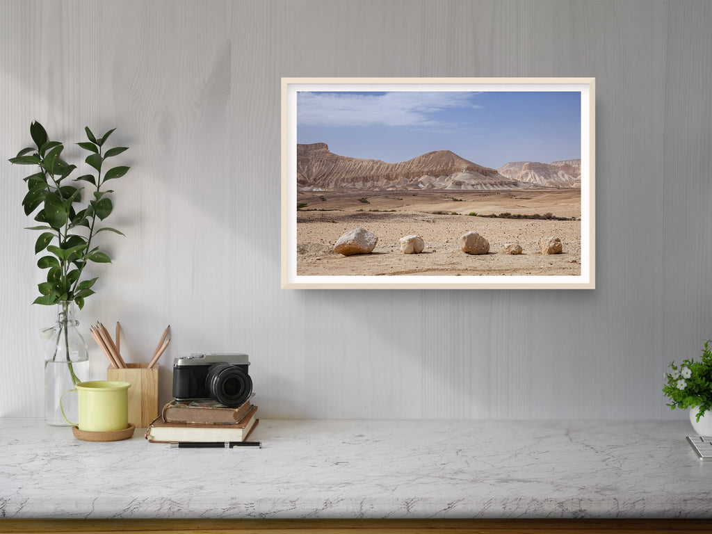 Israeli Negev Desert Mountain Rocks Landscape — Holy Land View Photography