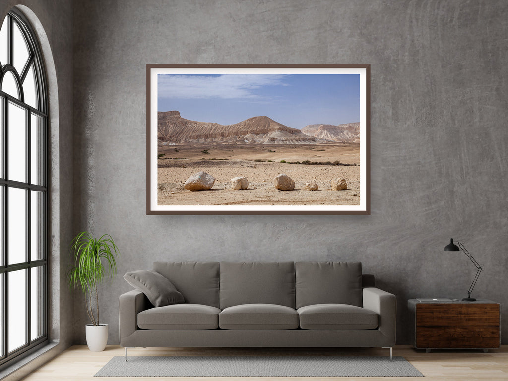 Israeli Negev Desert Mountain Rocks Landscape — Holy Land View Photography
