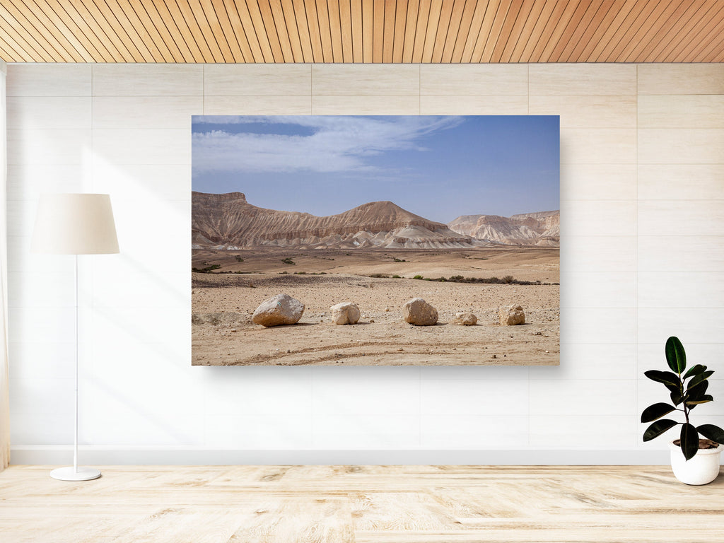 Israeli Negev Desert Mountain Rocks Landscape — Holy Land View Photography