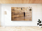 Jewish Orthodox Prayer Alone at the Kotel at Night and during the Rain — Western Wall Photography