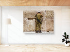 IDF Soldier Praying at the Kotel: Jerusalem Western Wall Painting