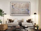 Jerusalem Kotel Western Wall Stone with Colored Prayer Notes in the Slot - Jewish Wall Art