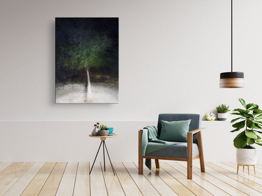 Holy Land Israeli Oak Tree Impressionist Painting by Night — The Bride & Groom