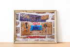 Tzfat Safed Judaica Print: Vintage Charity Tzedaka Box, Jewish Kabalah