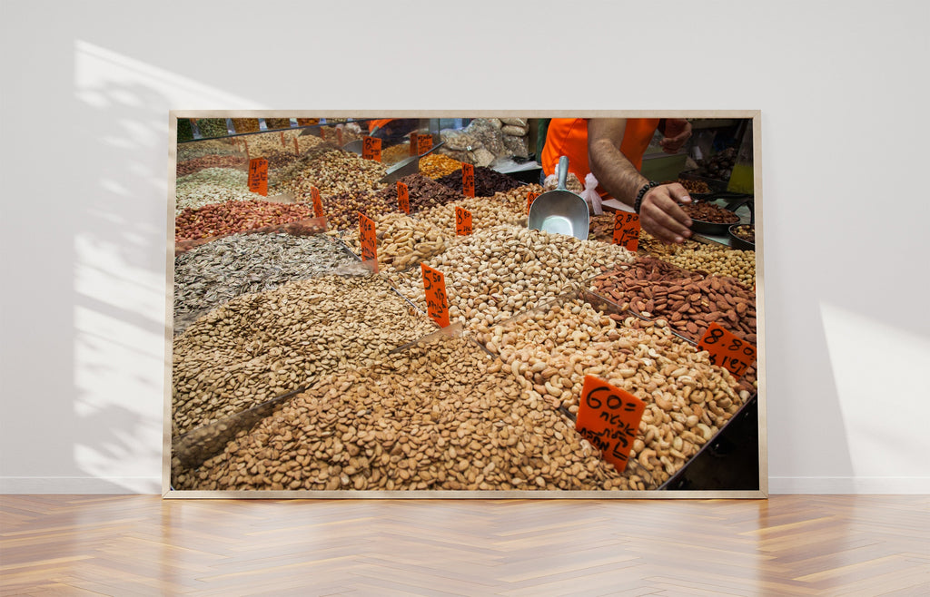 Nuts Almonds Pistachio & Cashew at the Jerusalem Market Mahane Yehuda — Colorful Kitchen