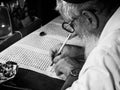 Black & White Torah Scribe Art: Masada Synagogue, Israeli Jewish Parchment Scroll