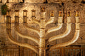 Golden Hanukkiah at the Kotel — Western Wall (Kosel)