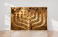 Golden Hanukkiah at the Kotel — Western Wall (Kosel)