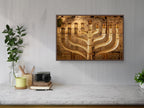 Golden Hanukkiah at the Kotel — Western Wall (Kosel)