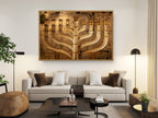 Golden Hanukkiah at the Kotel — Western Wall (Kosel)