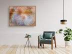 Scribe Rabbi Writing Torah Old Bible Scroll — Colorful Jewish Wall Art Impressionist Painting