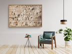 Jewish Kotel Wall Art Print - Green Vegetation on the Western Wall
