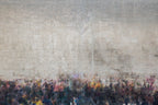 Kotel Western Wall Impressionist Painting Print with Israeli Flag at Jerusalem