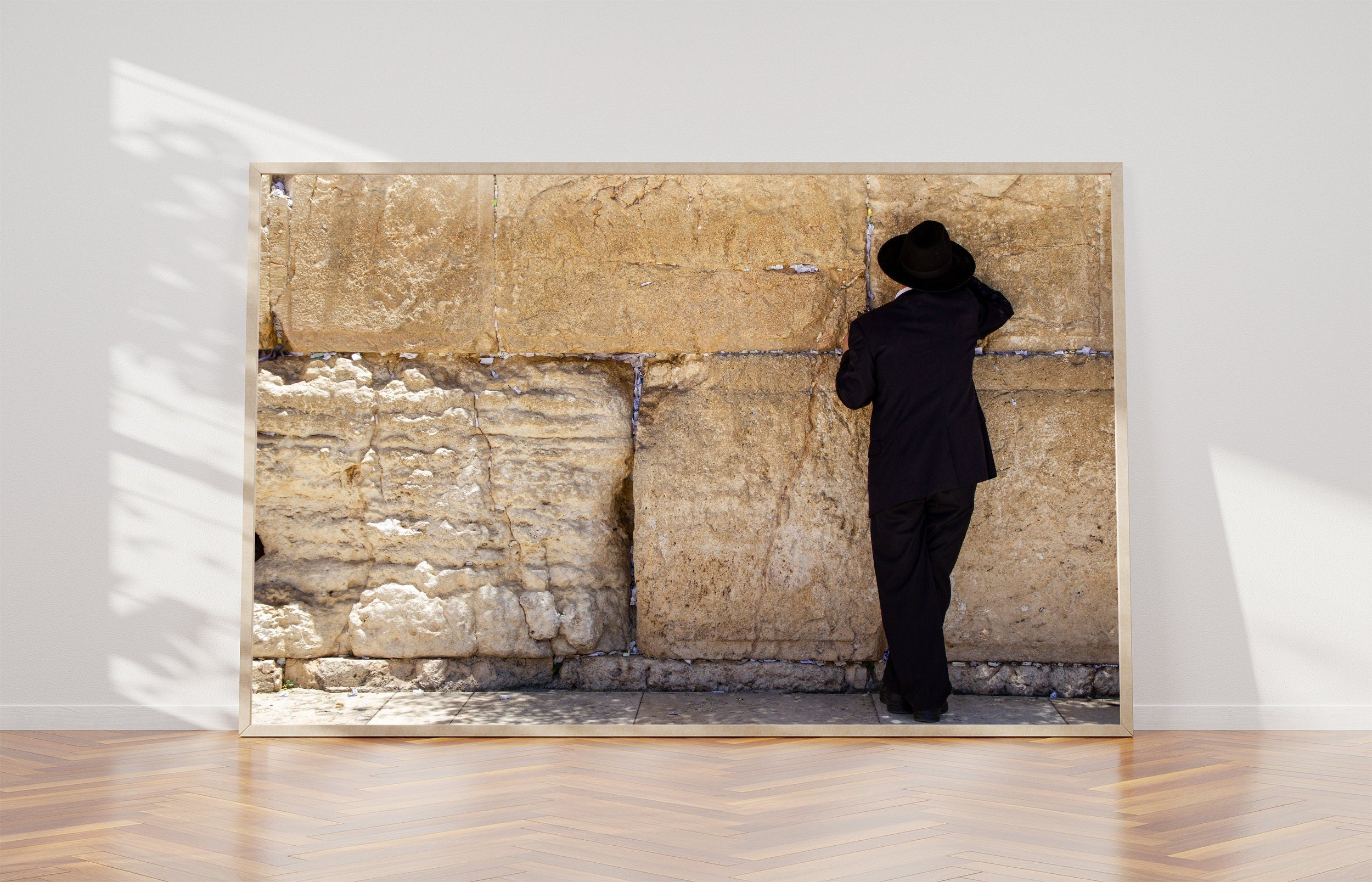 Jewish Orthodox Man Praying at the Jerusalem Old City Western Wall (Kotel)