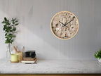 Jerusalem Kotel Western Wall Clock — Wooden Wall Clock with Western Wall Background