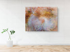 Scribe Rabbi Writing Torah Old Bible Scroll — Colorful Jewish Wall Art Impressionist Painting