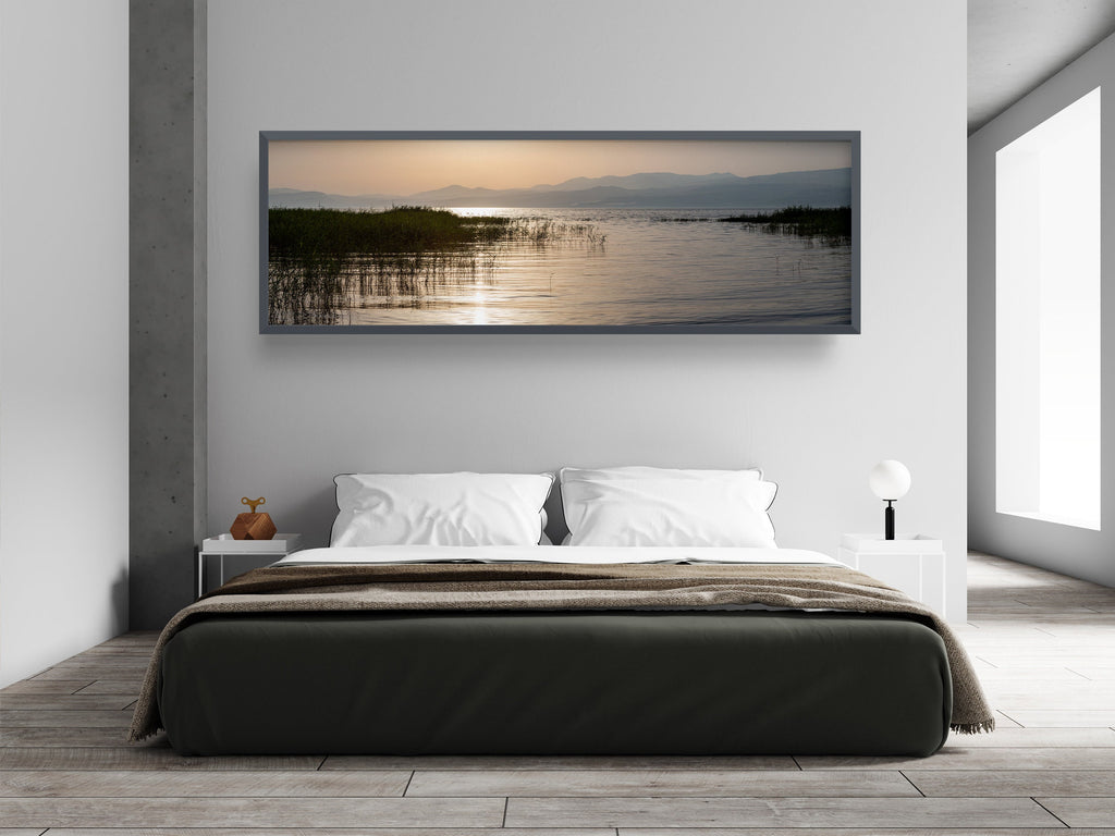 Panoramic Israeli Holy Land Tiberias Lake Sunrise — Kinneret Sea of Galilee
